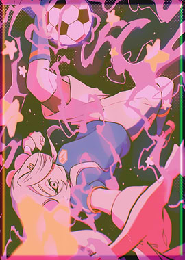 Anime Girl Playing Soccer