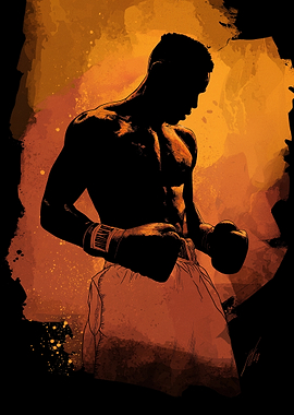 Boxer in Silhouette