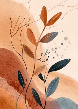 Abstract Botanical Illustration