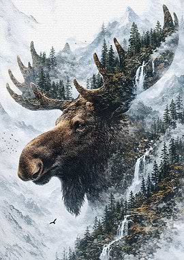 Majestic Moose Guardian of the Canopy