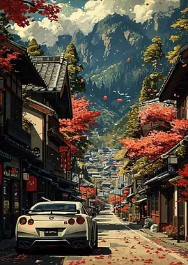 Nissan GT-R in Japanese Village