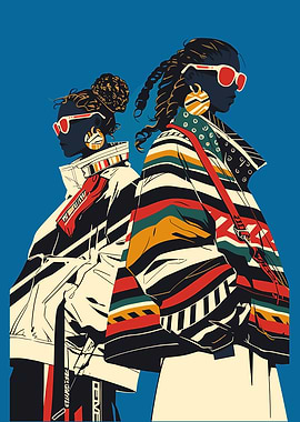 Stylish women in bold outfits