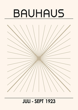 Bauhaus Poster with Sunburst Design