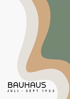 Bauhaus Poster with Abstract Shapes