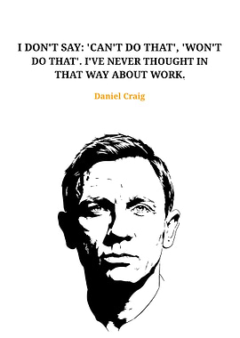 Daniel Craig Quote Portrait