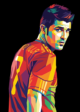 David Villa Pop Art Portrait