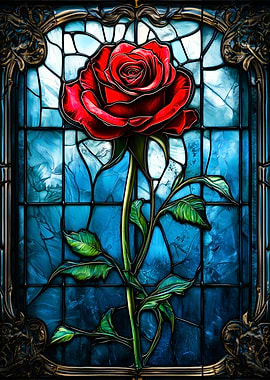 Rose in Stained Glass