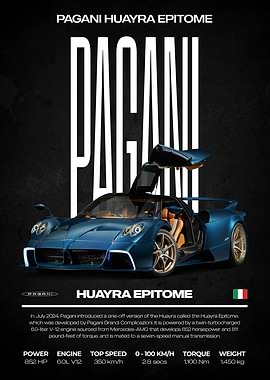 Pagani Huayra Epitome Poster