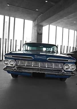 Classic Blue Chevrolet Impala