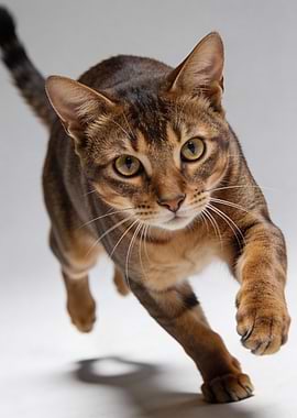 Abyssinian Cat in Motion