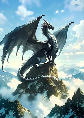 Dragon on a Mountain Peak