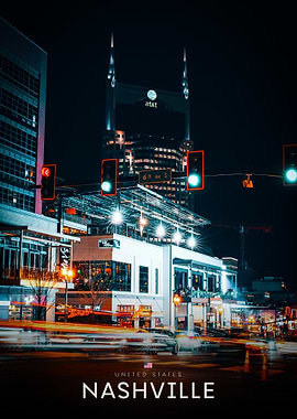 Nashville Cityscape at Night