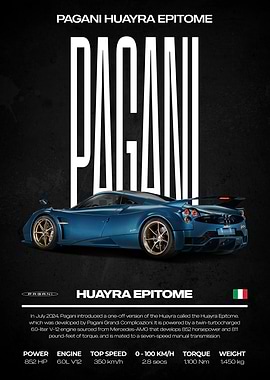 Pagani Huayra Epitome Poster
