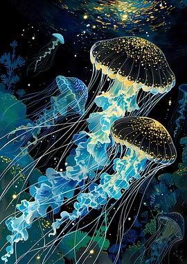 Golden Jellyfish Drift V