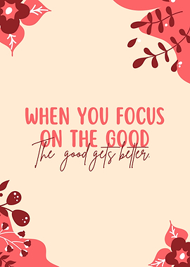 Inspirational Quote with Floral Accents