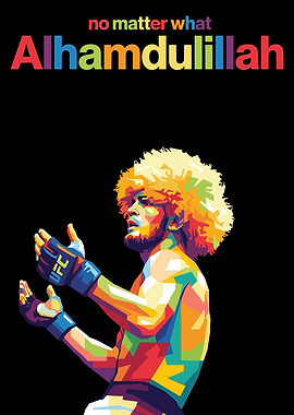 Khabib Nurmagomedov 'Alhamdulillah' Pop Art