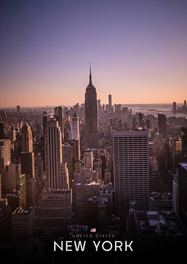 New York City Skyline at Sunset