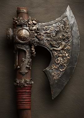 Ornate Dragon Axe