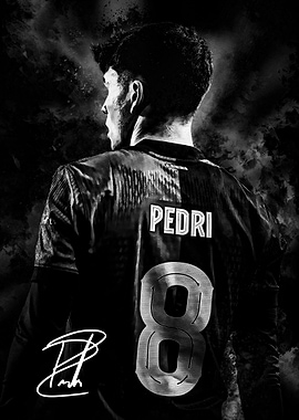 Pedri Soccer Jersey with Signature