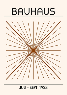 Bauhaus Poster with Sunburst Design