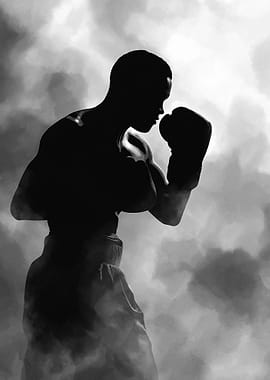 Boxer in Silhouette
