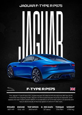 Jaguar F-Type R P575 Poster