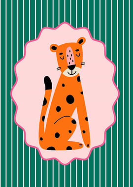Cute Cheetah Illustration