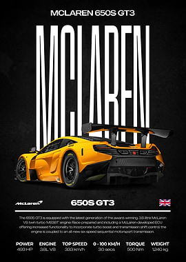 McLaren 650S GT3 Race Car