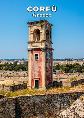 Corfu Greece Clock Tower