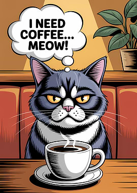 Grumpy Cat Needs Coffee