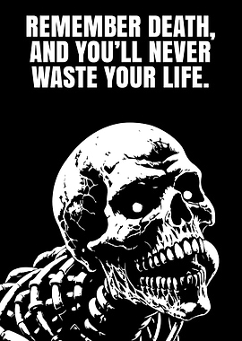 Remember Death Skull Motivational Art