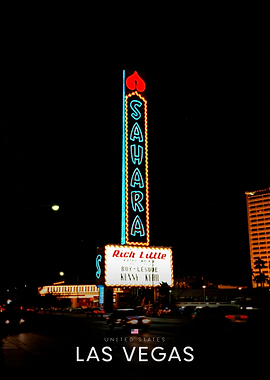 Sahara Hotel Las Vegas Neon Sign