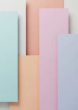 Pastel Geometric Shapes Background
