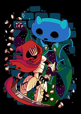 Fantasy characters with coins