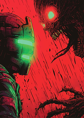 Isaac Clarke faces a Necromorph