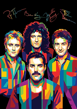 Queen Band Pop Art Portrait