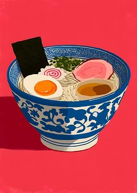 Ramen Bowl Illustration