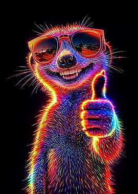 Cool Meerkat Giving Thumbs Up
