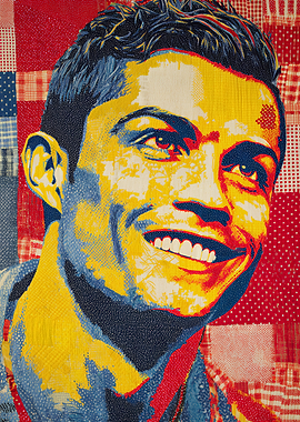 Cristiano Ronaldo Pop Art Quilt