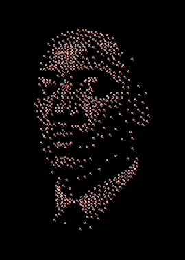 Pointillist Portrait of a Face