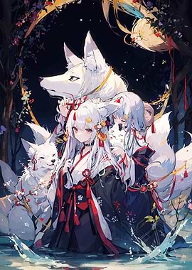 Kitsune Girls and Spirit Foxes