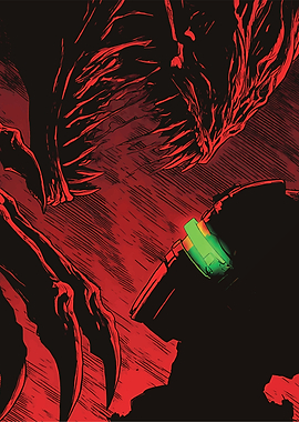 Monster and Soldier Confrontation