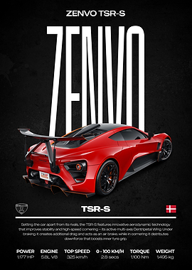 Zenvo TSR-S Supercar Poster