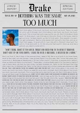 Drake TOO MUCH