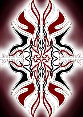 Symmetrical Abstract Tribal Design