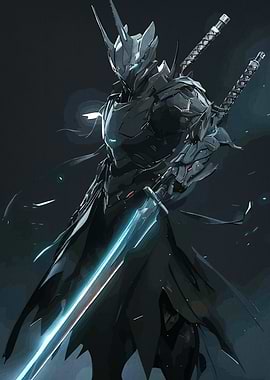 Cyberpunk Samurai Warrior