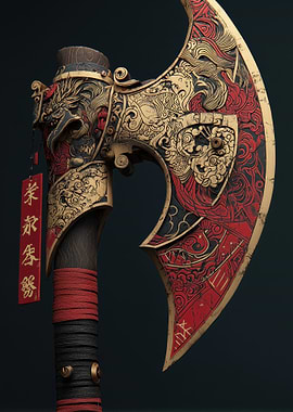 Ornate Dragon Axe