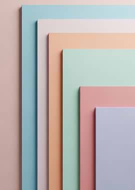 Pastel Geometric Paper Layers