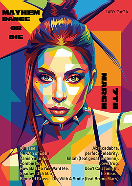Lady Gaga Pop Art Portrait