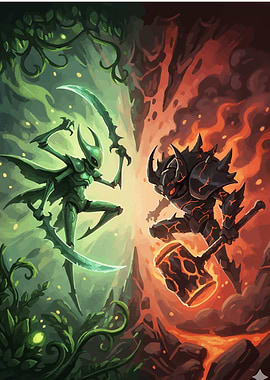 Fantasy Battle of Nature vs. Fire